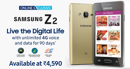 India Desire : Buy Samsung Z2 On Paytm With Jio Preview Offer